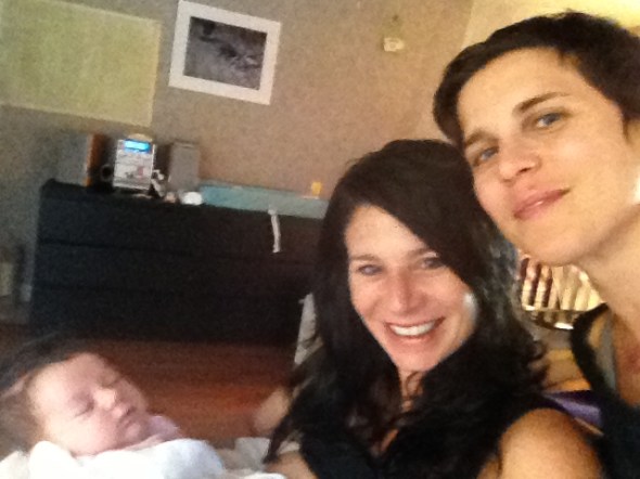 self portrait with Becca and Addy Lake in Lake George